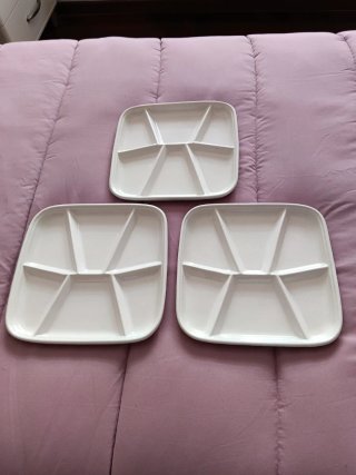 Lote 3 platos aperitivo porcelana