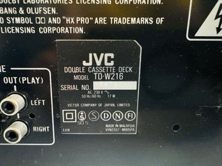 JVC TD-W216 Doble Cassette Deck Hifi Vintage