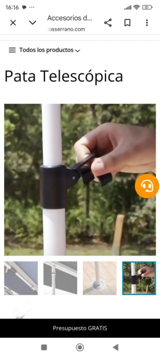 2 postes telescópicos para toldo viento