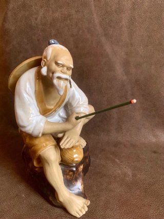 FIGURA DE PESCADOR QUEMADOR DE INCIENSO