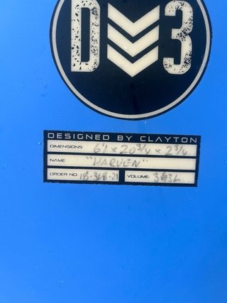 Tabla Surf Clayton DV3 6'1 34L