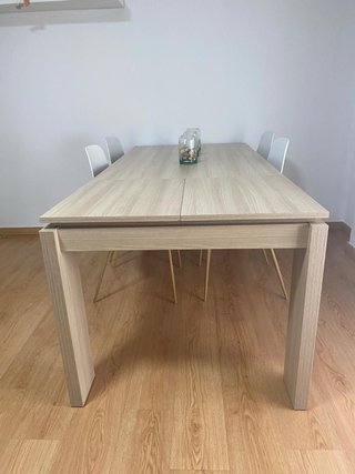 Mesa extensible madera 1,35/1,95m - alta calidad
