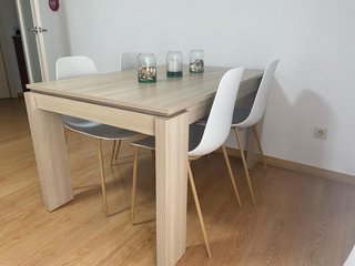 Mesa extensible madera 1,35/1,95m - alta calidad