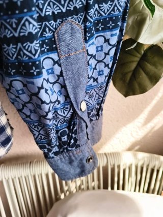 Camisa Desigual cuadros y estampado