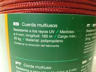 Bobina Cuerda PARKSIDE 4mm 160 metros