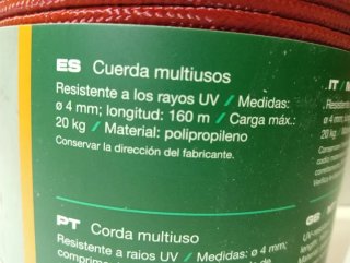 Bobina Cuerda PARKSIDE 4mm 160 metros