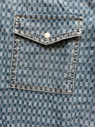 Camiseta Easy Jean cuadros tejana L