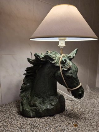 Lámpara Rústica Cuerno Marrón Piedra
