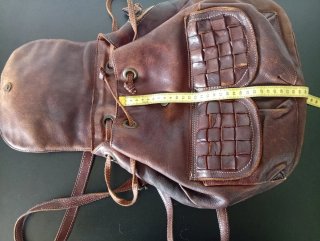 Bolso mochila cuero auténtico