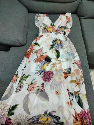 Vestido largo estampado floral