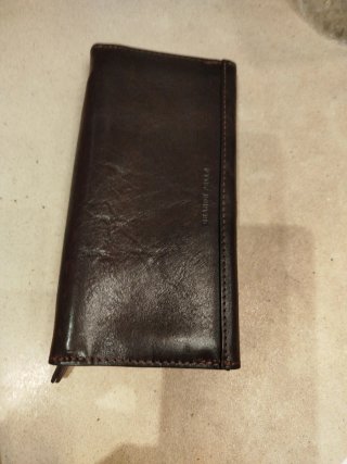 Cartera de piel marrón GRANDE