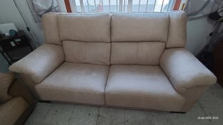 Sofá 3 plazas beige
