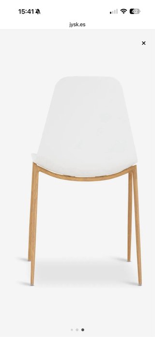 Sillas blancas modernas estilo nórdico Jysk  20€/u