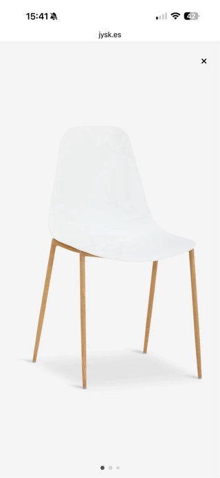 Sillas blancas modernas estilo nórdico Jysk  20€/u