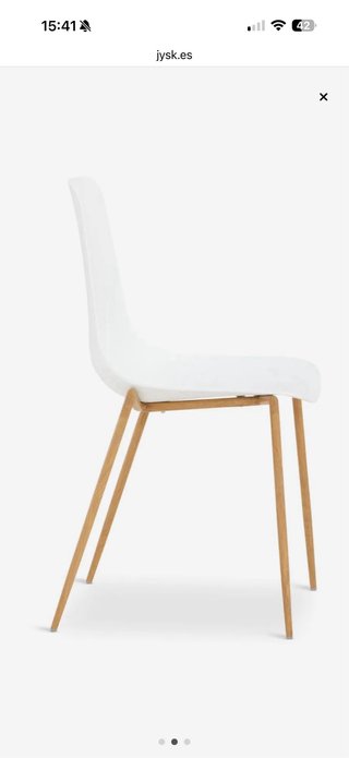 Sillas blancas modernas estilo nórdico Jysk  20€/u