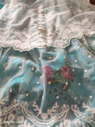 Manteletas Fallera Tul Bordado Blanco