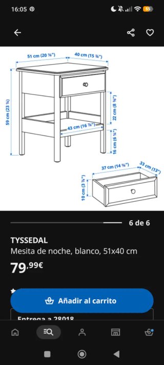 2 Mesitas de noche blancas