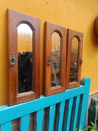 Puertas de madera con espejos (x3)