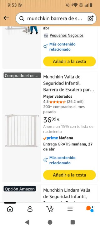 Barrera de seguridad para bebés