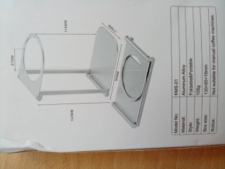Soporte aluminio para cafetera
