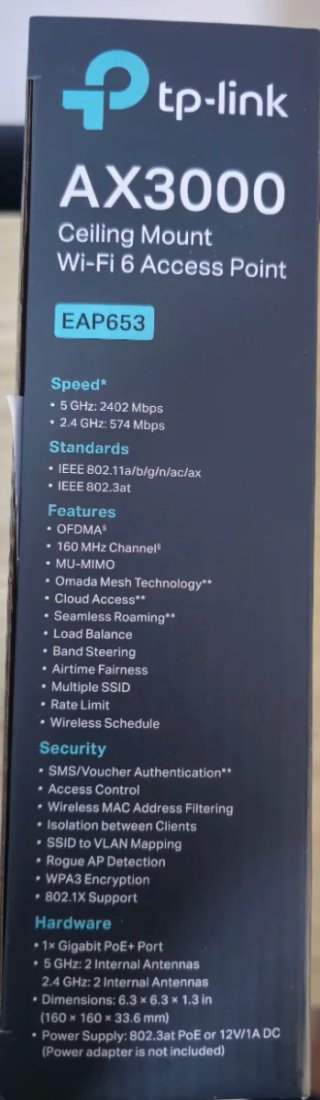 TP-Link Omada EAP653 AX3000 Wi-Fi 6