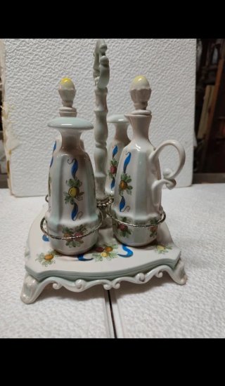 Set Vintage Saliera e Oliera Ceramica