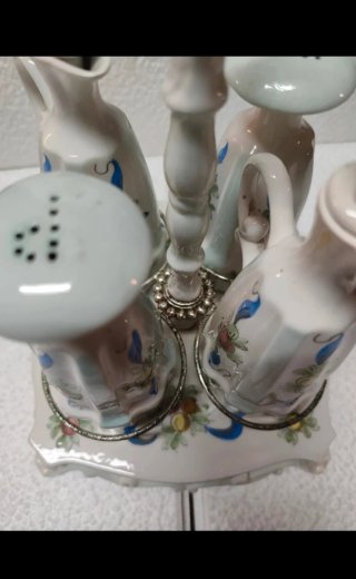 Set Vintage Saliera e Oliera Ceramica