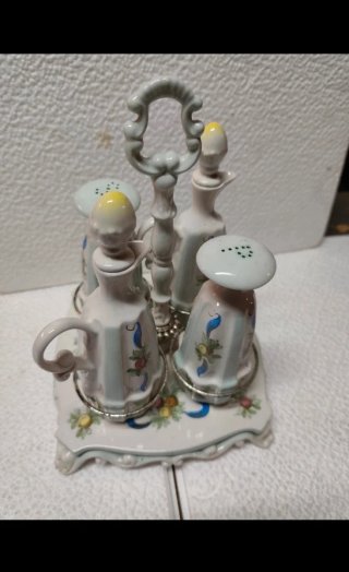 Set Vintage Saliera e Oliera Ceramica