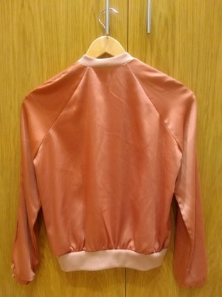 Chaqueta Bomber Satén Rosa Talla 11-12
