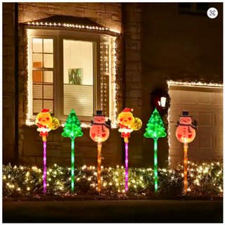 Estaca Adorno Bastón Guirnalda Navidad Led