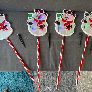 Estaca Adorno Bastón Guirnalda Navidad Led