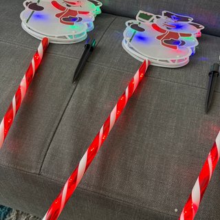 Estaca Adorno Bastón Guirnalda Navidad Led