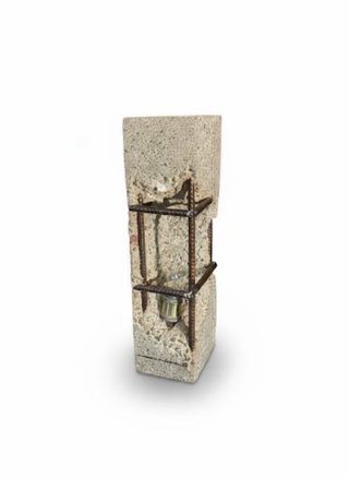 Lámpara de hormigón y metal