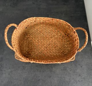 Cesta y 2 Cajas Almacenaje Mimbre