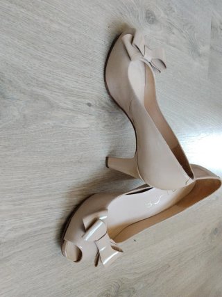 Zapatos Unisa Peep Toe Beige Talla 40