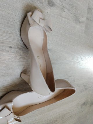Zapatos Unisa Peep Toe Beige Talla 40