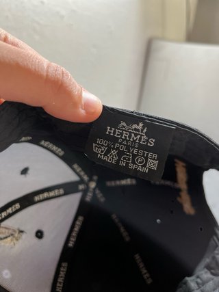 Gorra Hermes Negra y Naranja