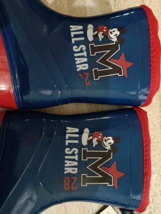 Botas de agua niño azul y rojo