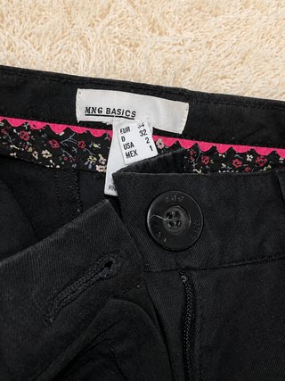 Pantalón chino negro vintage mujer