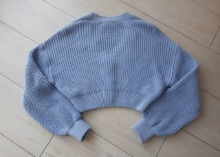 Chaqueta punto cropped azul Talla XS