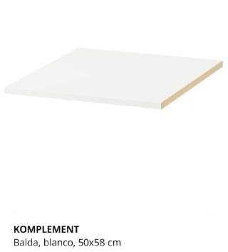 Armario PAX Ikea Blanco 50cm con puerta y 3 baldas