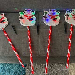 Estaca Adorno Bastón Guirnalda Navideña Navidad