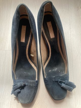 Zapatos BASIC COLLECTION ante azul marino