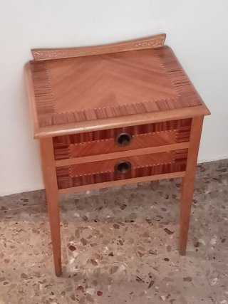 Mesita de noche vintage madera