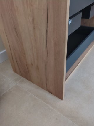 Mueble de baño madera y blanco