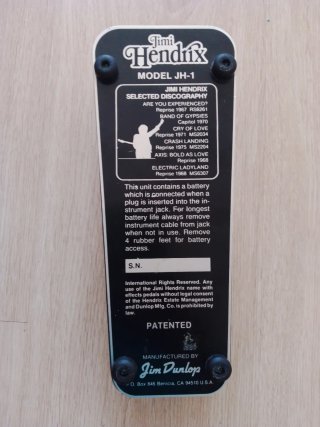 Dunlop Wah Jimi Hendrix Pedal Guitarra