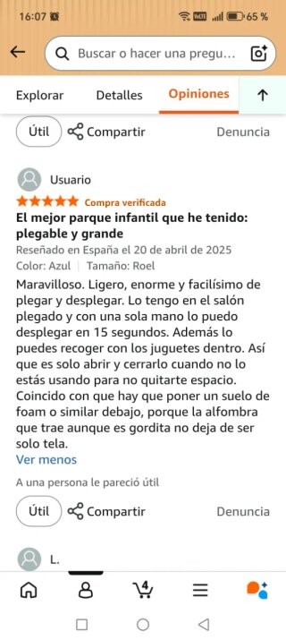 Parque infantil plegable Lionelo Roel