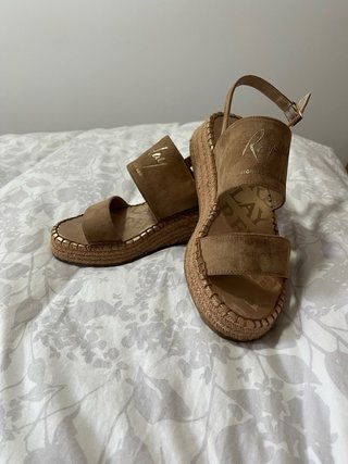 Sandalias REPLAY cuña esparto mujer beige