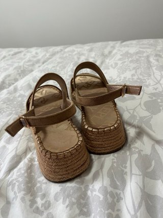Sandalias REPLAY cuña esparto mujer beige