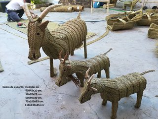 Figura Elefante Esparto 75x50x40 cm